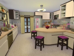 Kitchen design in sims 4 without mods