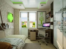 Bedroom 11 sq m design for a teenager