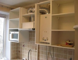 Kitchen Design With A Gas Boiler In Khrushchev