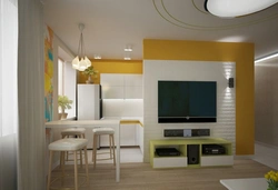 Design for Khrushchev 2 rooms and kitchen