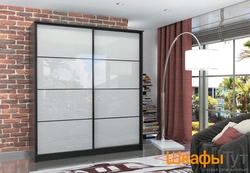Wardrobe in the bedroom modern design without mirrors