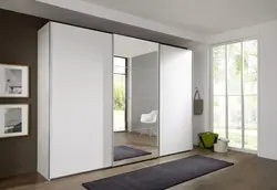 Wardrobe in the bedroom modern design without mirrors