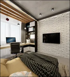 Bedroom With Workspace Design 12 Sq M