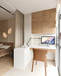 Bedroom with workspace design 12 sq m