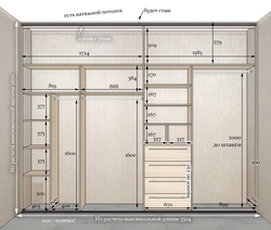 Wardrobe in the hallway 4 meters long design