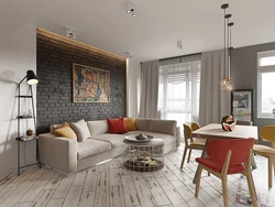 Yashash xonasi dizayni Skandinaviya uslubida 20 m²
