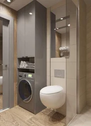 How to hide a washing machine in a bathroom closet modern design