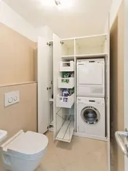 How To Hide A Washing Machine In A Bathroom Closet Modern Design
