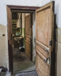 Photo of old apartment doors