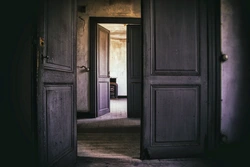 Photo of old apartment doors