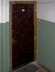 Photo of old apartment doors