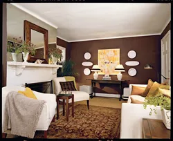 Brown walls in the apartment photo