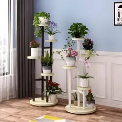 Mənzil fotoşəkilində çiçəklər üçün mebel