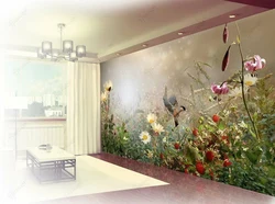 Landscapes on the wall in the apartment photo