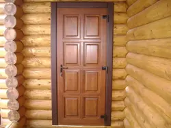 Photo of wooden entrance doors to the apartment