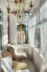 Balcony in Provence style in an apartment photo