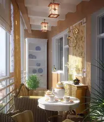 Balcony in Provence style in an apartment photo