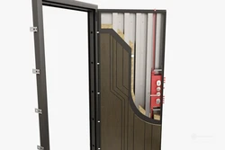 Entrance doors to the apartment with soundproofing photo