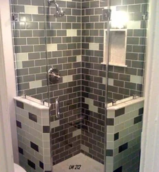 Do-it-yourself shower in an apartment made of tiles photo