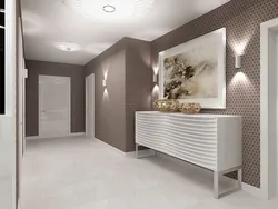 White tiles in the interior of the apartment