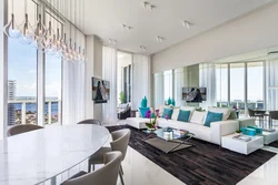 Studio apartment with panoramic windows design