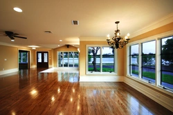 Design in an apartment with finished finishing