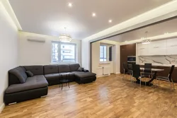 Design in an apartment with finished finishing