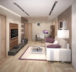 Apartment design 56 sq m 2 rooms