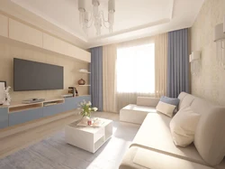 Apartment design 55 sq m 2 rooms