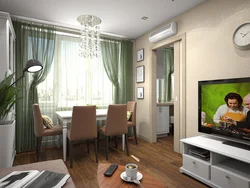 Apartment design 54 sq m 2 rooms