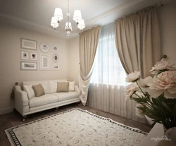 Divanlı bir mənzildə qonaq otağının dizaynı