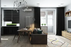 Kvartira Dizayni Balkonli 37 Kvadrat Metr