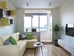 Apartment design 37 square meters with a balcony