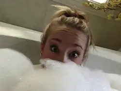 Young blonde in the bathroom photo
