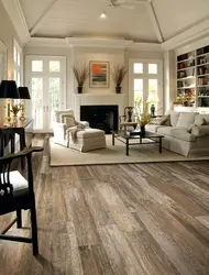 Floor design in the living room of a country house
