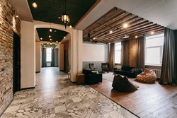 Floor Design In The Living Room Of A Country House
