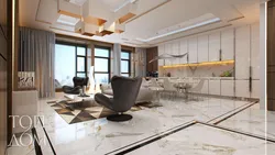 Floor Design In The Living Room Of A Country House