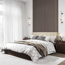 Bedroom brown bed photo