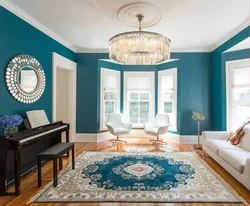 Living room in sea color design