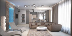 Living Room Design In The Style Of 50