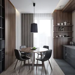 Loft kitchen design with sofa