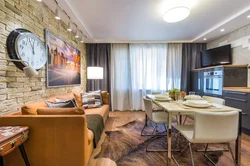 Divan bilan loft oshxona dizayni