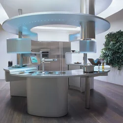 Kitchen design with round wall