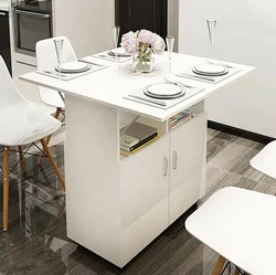 Design of folding tables for the kitchen