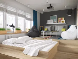 Bedroom design 37 sq m