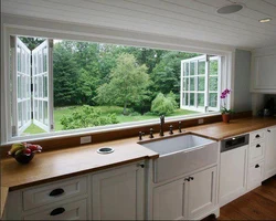 Kitchen design with radiator in the middle