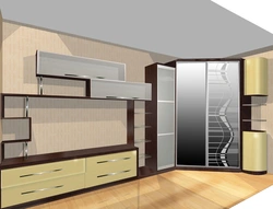 Wardrobe wall design for bedroom