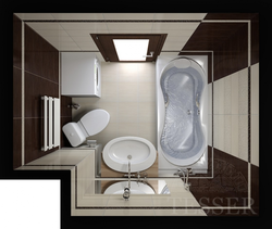 Design project of combined bathroom 3