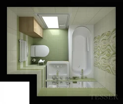 Design project of combined bathroom 3