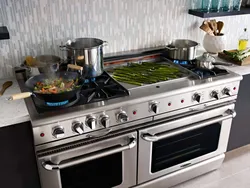 Stove near the oven kitchen design